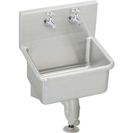 SS 25"x19.5"x12 Wall Hung Srvce Sink Kit