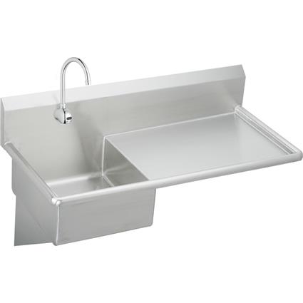 SS 49.5"x24"x10 Wall Hung Srvce Sink Kit