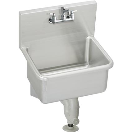 SS 23"x18.5"x12 Wall Hung Srvce Sink Kit