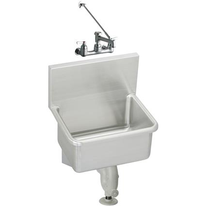 SS 23"x18.5"x12 Wall Hung Srvce Sink Kit