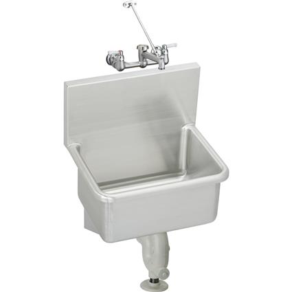 SS 25"x19.5"x12 Wall Hung Srvce Sink Kit