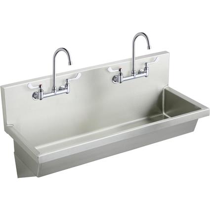 SS 48"x20"x8"Wall Hand Wash Sink Kit