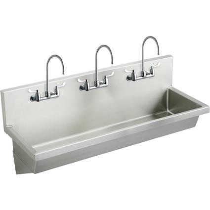 SS 60"x20"x8"Wall Hand Wash Sink Kit