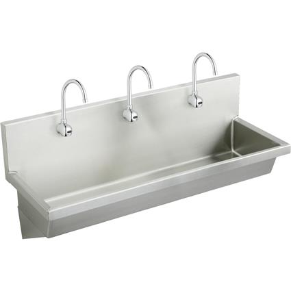 SS 60"x20"x8"Wall Hand Wash Sink Kit