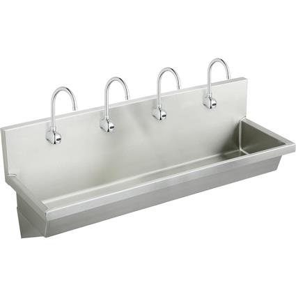 SS 96"x20"x8"Wall Hand Wash Sink Kit