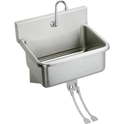 SS 25"x19.5"x10.5" Wall Single Sink Kit