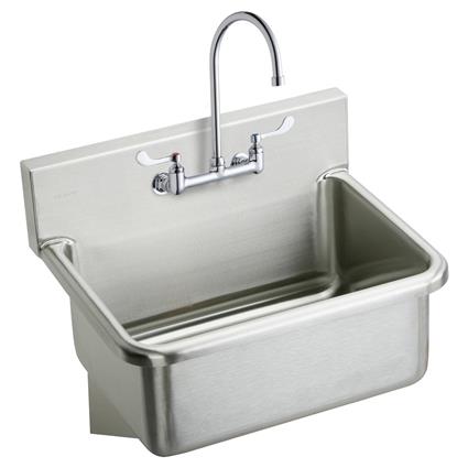 SS 25"x19.5"x10.5" Wall Single Sink Kit