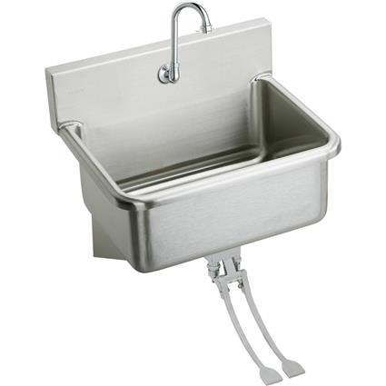 SS 31"x19.5"x10.5" Wall Single Sink Kit