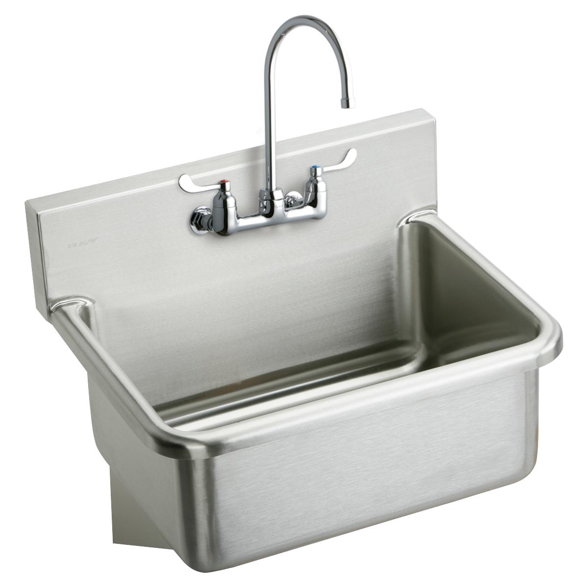 Elkay SS 31" x 19.5" x 101/2", Wall Hung Single Bowl Hand Wash Sink Kit