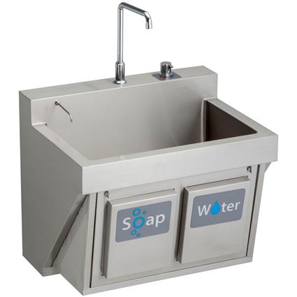 SS 30"x23"x26"Wall Sngl Surgeon Sink Kit