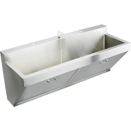 SS 60"x23"x26" Wall Double Surgeon Sink