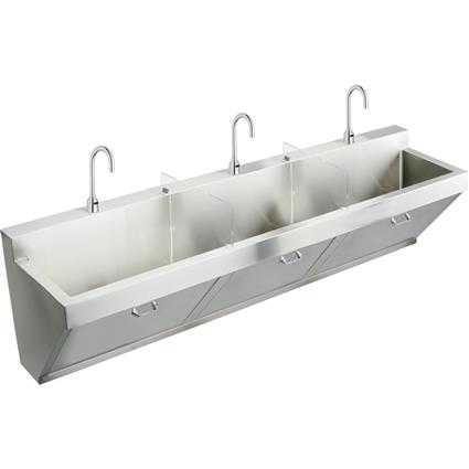 SS 90"x23"x26" Wall Triple Surgeon Sink