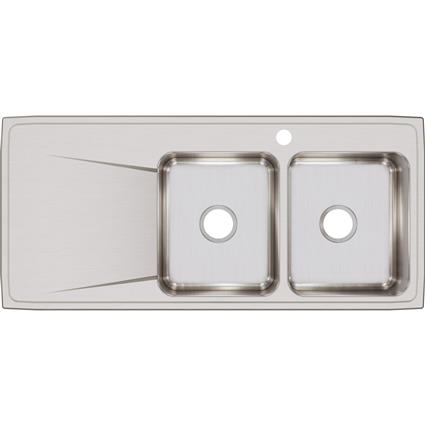 SS 48x22x7.6 Dbl Drop-in Sink