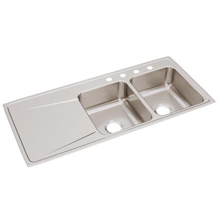 SS 48x22x7.6 Dbl Drop-in Sink