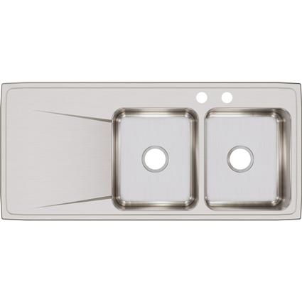 SS 48x22x7.6 Dbl Drop-in Sink