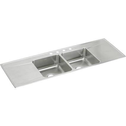 SS 66x22x7.6 Dbl Drop-in Sink