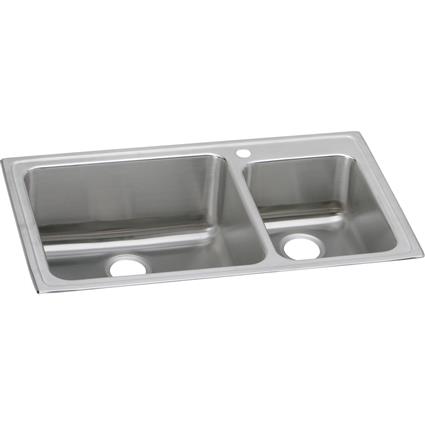SS 37x22x10 Dbl Bowl Drop-in Sink