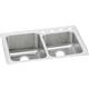 SS 33x22x10 Dbl Bowl Drop-in Sink
