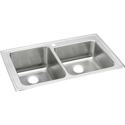 SS 37x22x10 Dbl Bowl Drop-in Sink