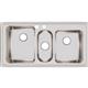 SS 43x22x10 Triple Bowl Drop-in Sink