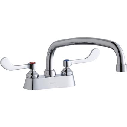 Faucet w/12" Arc Tube Spout 4" Handles