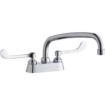 Faucet w/12" Arc Tube Spout 6" Handles