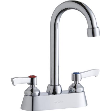 Faucet 4" Gneck Spout 2" Handles Chrome