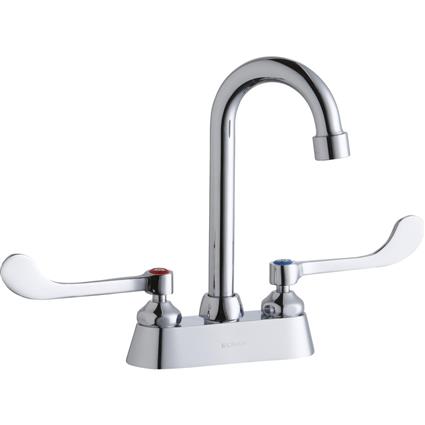 Faucet 4" Gneck Spout 6" Handles Chrome