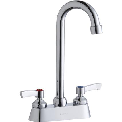 Faucet 5" Gneck Spout 2" Handles Chrome