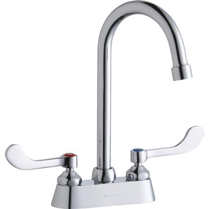 Faucet 5" Gneck Spout 4" Handles Chrome
