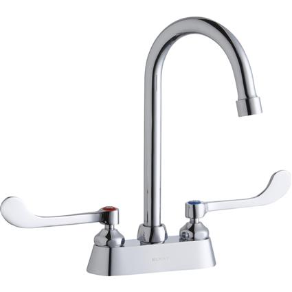 Faucet 5" Gneck Spout 6" Handles Chrome