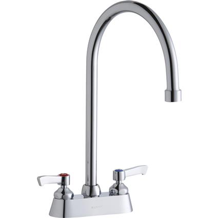 Faucet 8" Gneck Spout 2" Handles Chrome