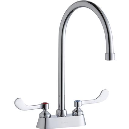 Faucet 8" Gneck Spout 4" Handles Chrome