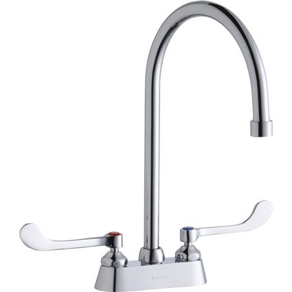 Faucet 8" Gneck Spout 6" Handles Chrome