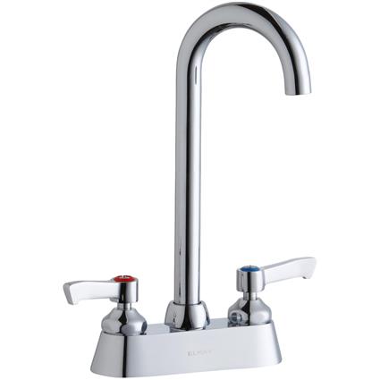 Faucet w/5" Gneck Spout 2" Handles CR