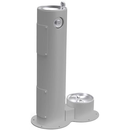 Outdoor Ftn + Pet Station FR Gray