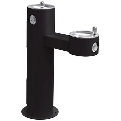 Outdoor Fountain Bi-Level Pedestal Black