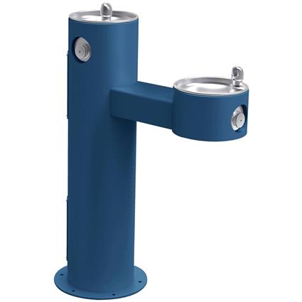 Outdoor Fountain Bi-Level Pedestal Blue
