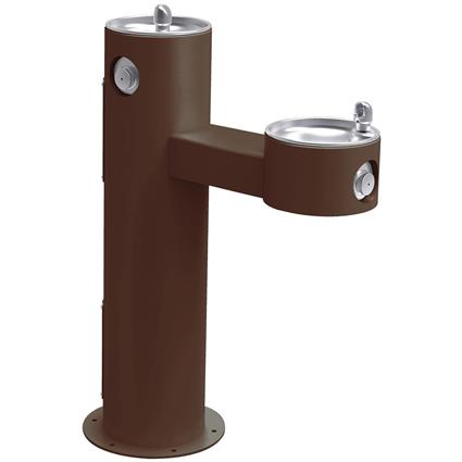 Outdoor Fountain Bi-Level Pedestal Brown