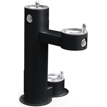 Outdoor Ftn Bi-Level + Pet Stn FR Black
