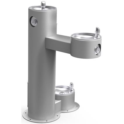 Outdoor Ftn Bi-Level with Pet Stn GRY