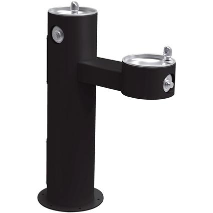 Outdoor Ftn Bi-Level Pedestal FR Black