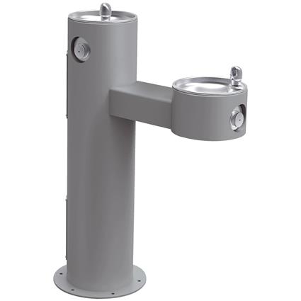 Outdoor Fountain Bi-Level Pedestal Gray