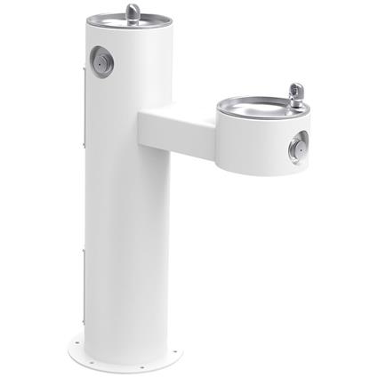 Outdoor Fountain Bi-Level Pedestal White