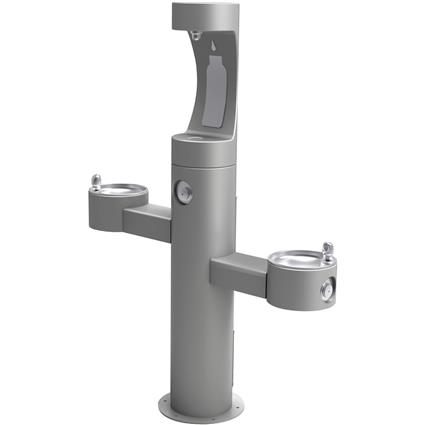 Outdoor Bottle Filling Stn Tri-Level GRY