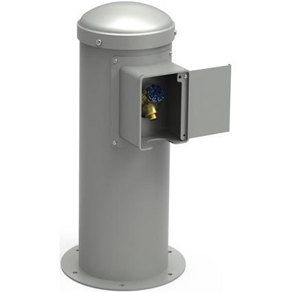 Yard Hydrant with Locking Hose Bib Gray
