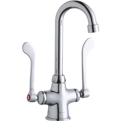 1 Hole Faucet 4" Gneck Spt 6" Handles CR