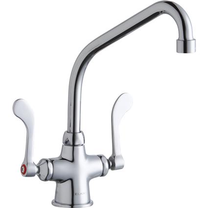 1 Hole Faucet 8" Arc Spout 4" Handles CR