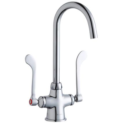 1 Hole Faucet 5" Gneck Spt 6" Handles CR