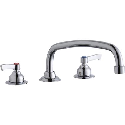 Faucet 12" Arc Tube Spout 2" Handles CR